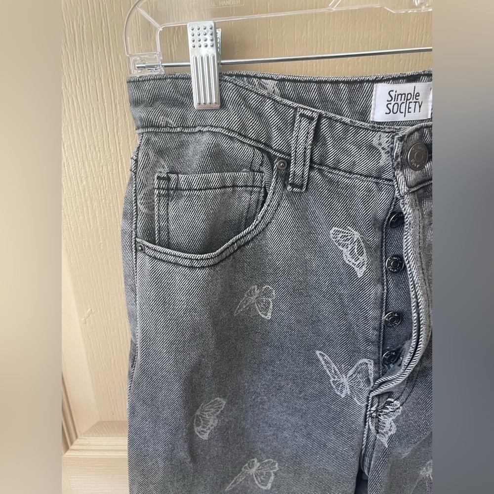 Simple Society Butterfly Jeans size 27 women’s/5 juniors - Picture 5 of 10